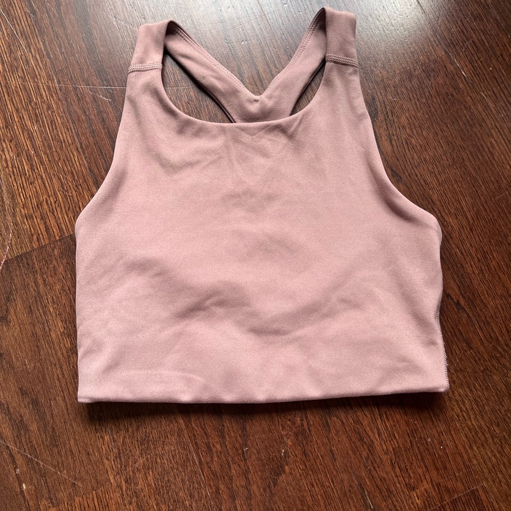 MAUVE - Girlfriend Collective Mauve Racerback Sports Bra XS